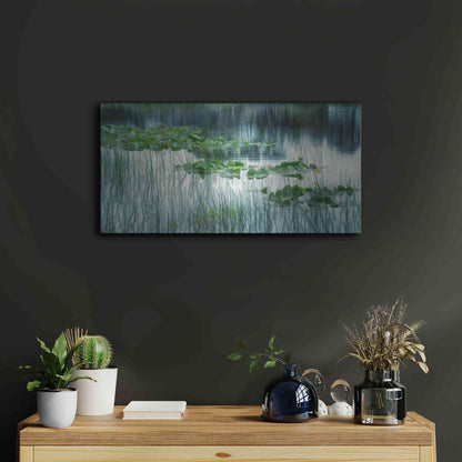 Luxe Metal Art  'Lakeside In Spring'  by Don Schwartz, Metal Wall Art,24x12