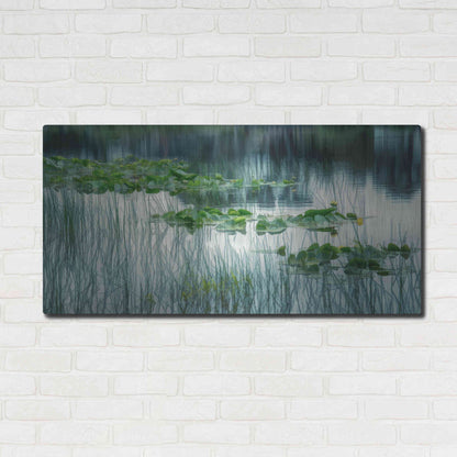 Luxe Metal Art  'Lakeside In Spring'  by Don Schwartz, Metal Wall Art,48x24