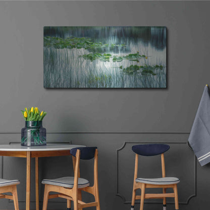 Luxe Metal Art  'Lakeside In Spring'  by Don Schwartz, Metal Wall Art,48x24
