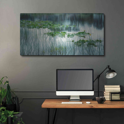 Luxe Metal Art  'Lakeside In Spring'  by Don Schwartz, Metal Wall Art,48x24