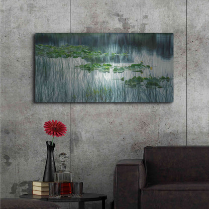 Luxe Metal Art  'Lakeside In Spring'  by Don Schwartz, Metal Wall Art,48x24