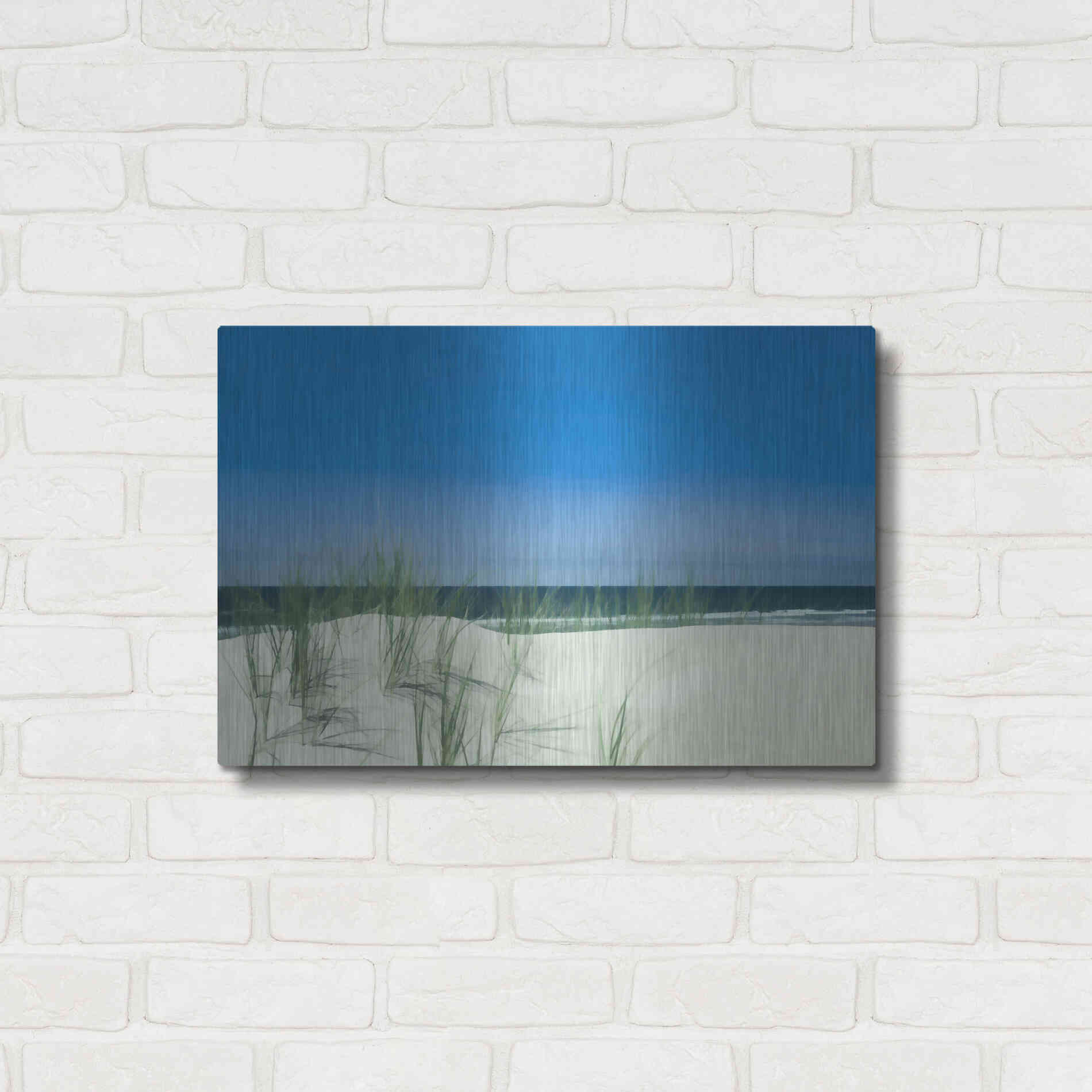 Luxe Metal Art  'Sunlit Coastal Dunes'  by Don Schwartz, Metal Wall Art,24x16