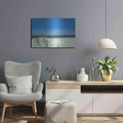 Luxe Metal Art  'Sunlit Coastal Dunes'  by Don Schwartz, Metal Wall Art,24x16