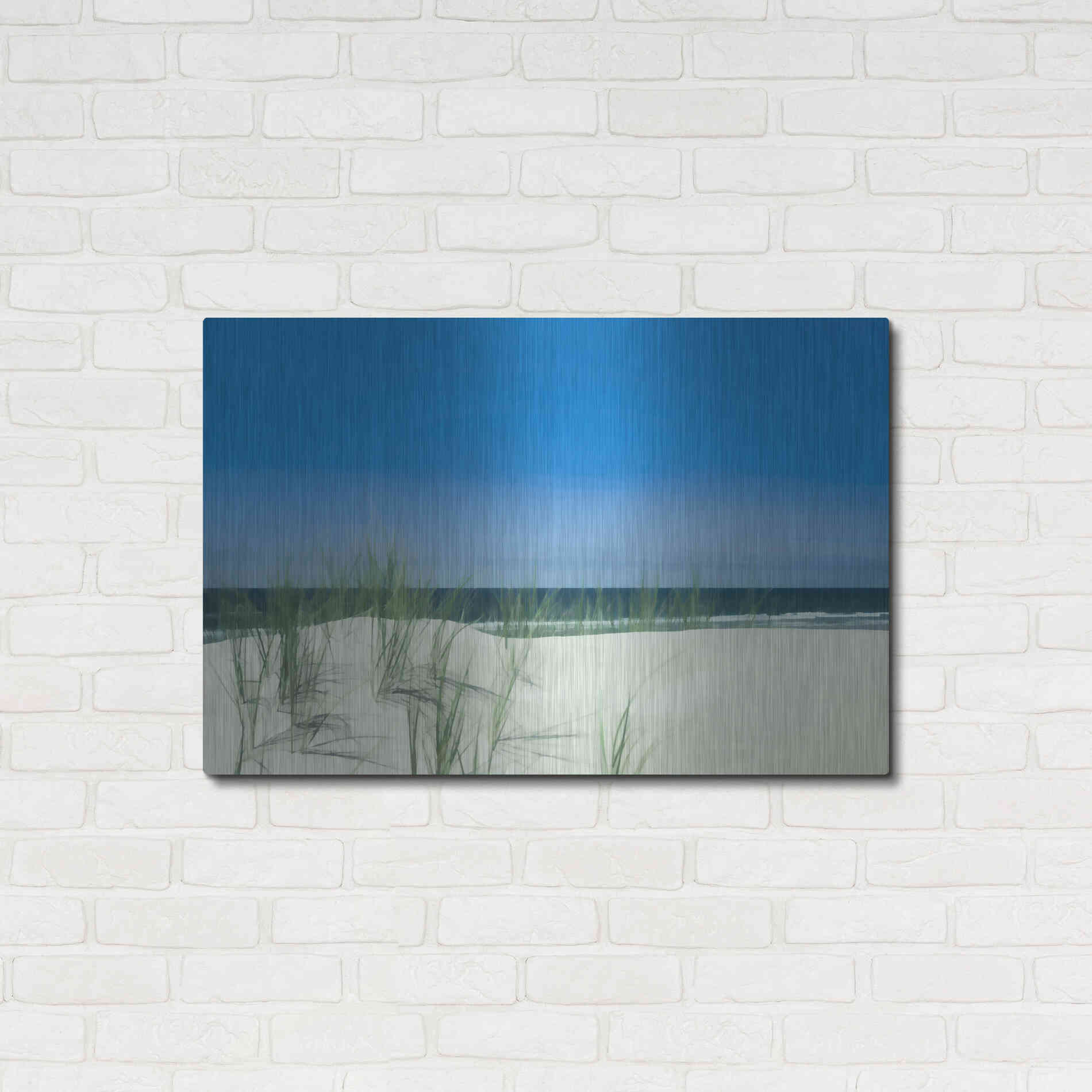Luxe Metal Art  'Sunlit Coastal Dunes'  by Don Schwartz, Metal Wall Art,36x24