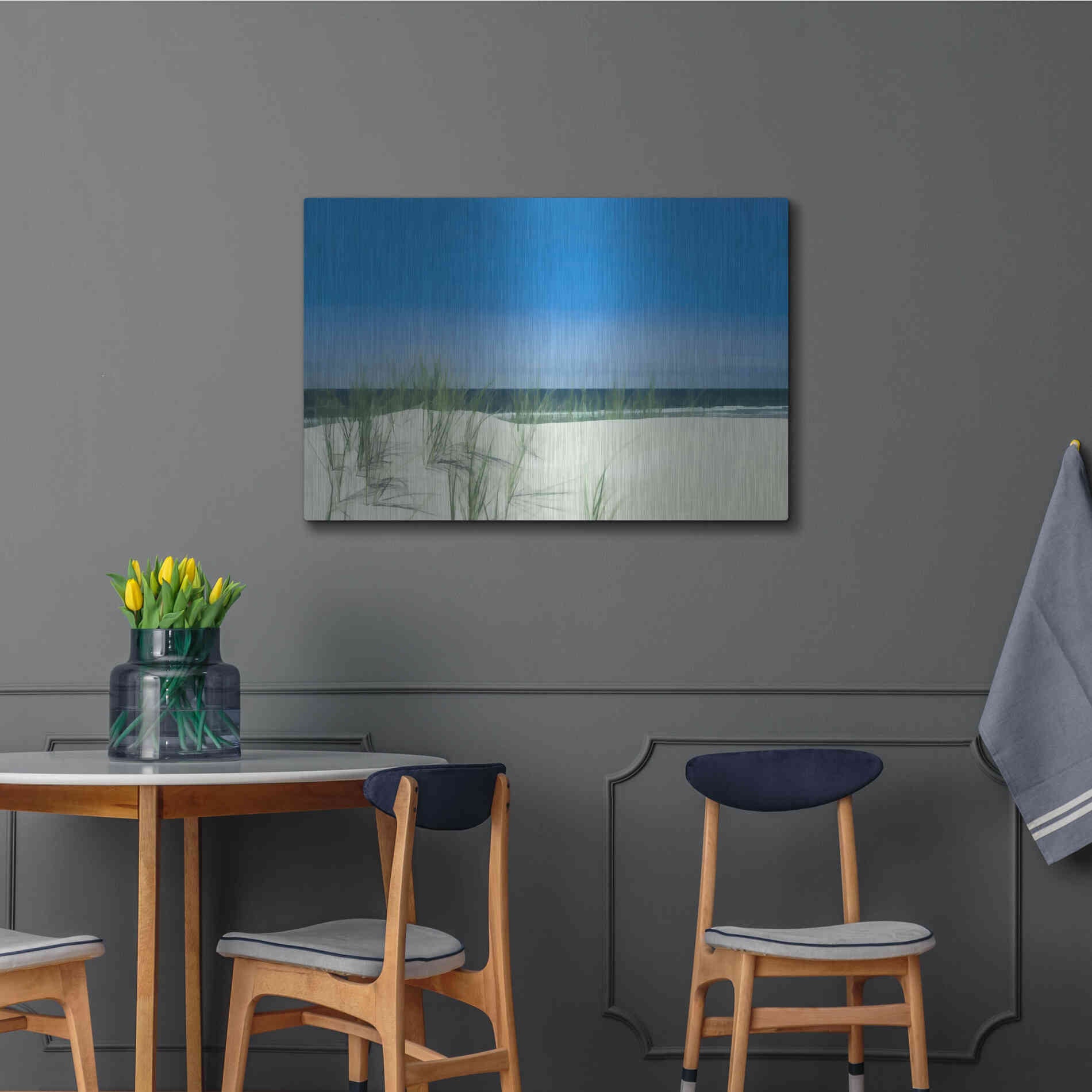 Luxe Metal Art  'Sunlit Coastal Dunes'  by Don Schwartz, Metal Wall Art,36x24