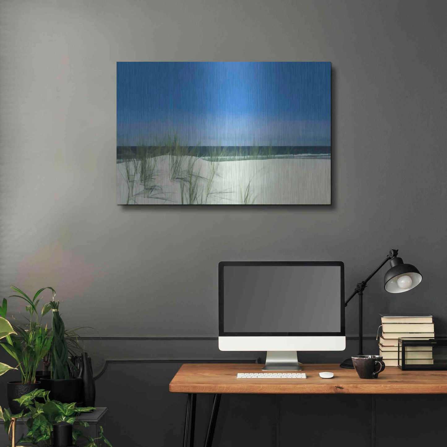 Luxe Metal Art  'Sunlit Coastal Dunes'  by Don Schwartz, Metal Wall Art,36x24