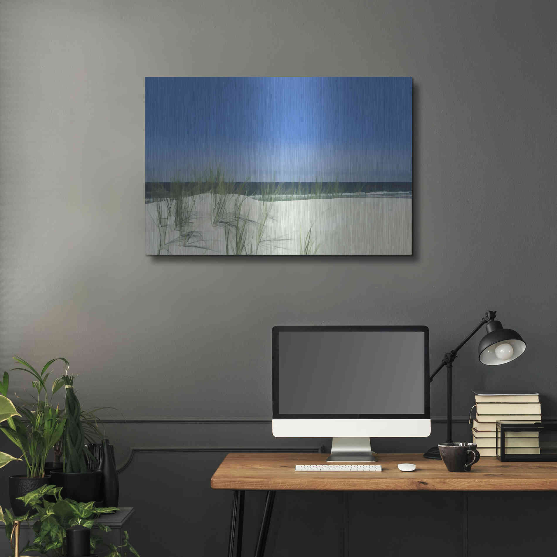 Luxe Metal Art  'Sunlit Coastal Dunes'  by Don Schwartz, Metal Wall Art,36x24