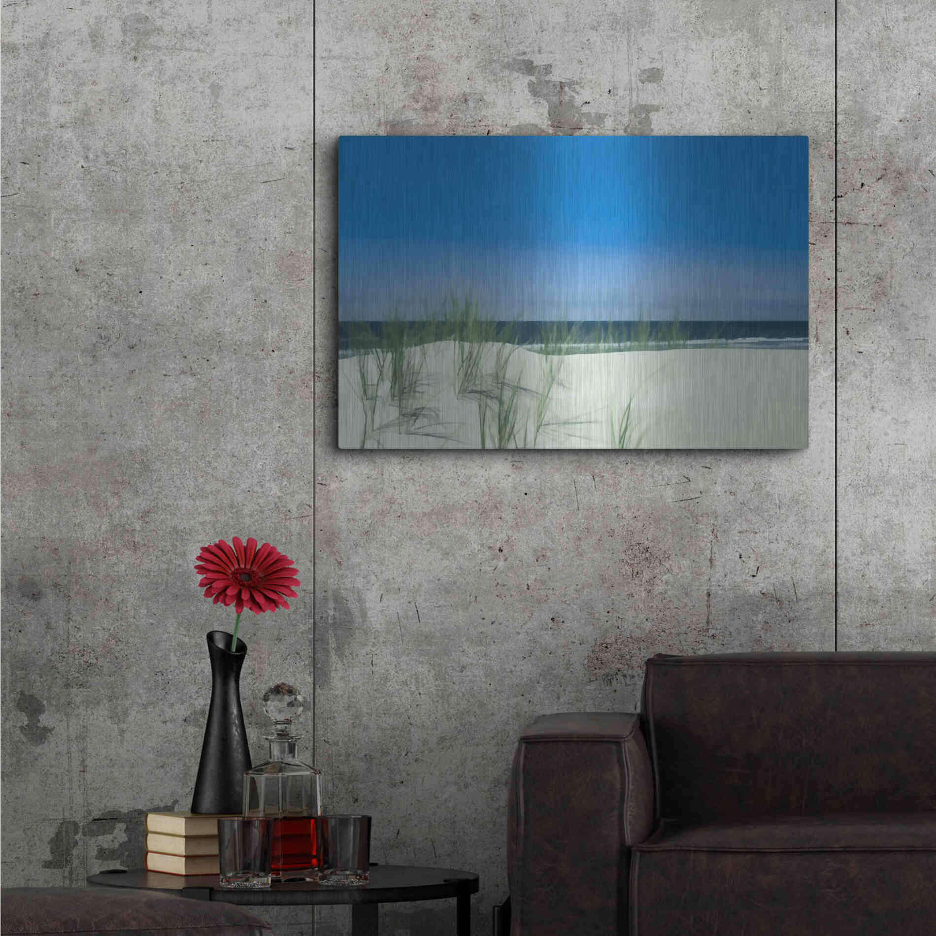 Luxe Metal Art  'Sunlit Coastal Dunes'  by Don Schwartz, Metal Wall Art,36x24