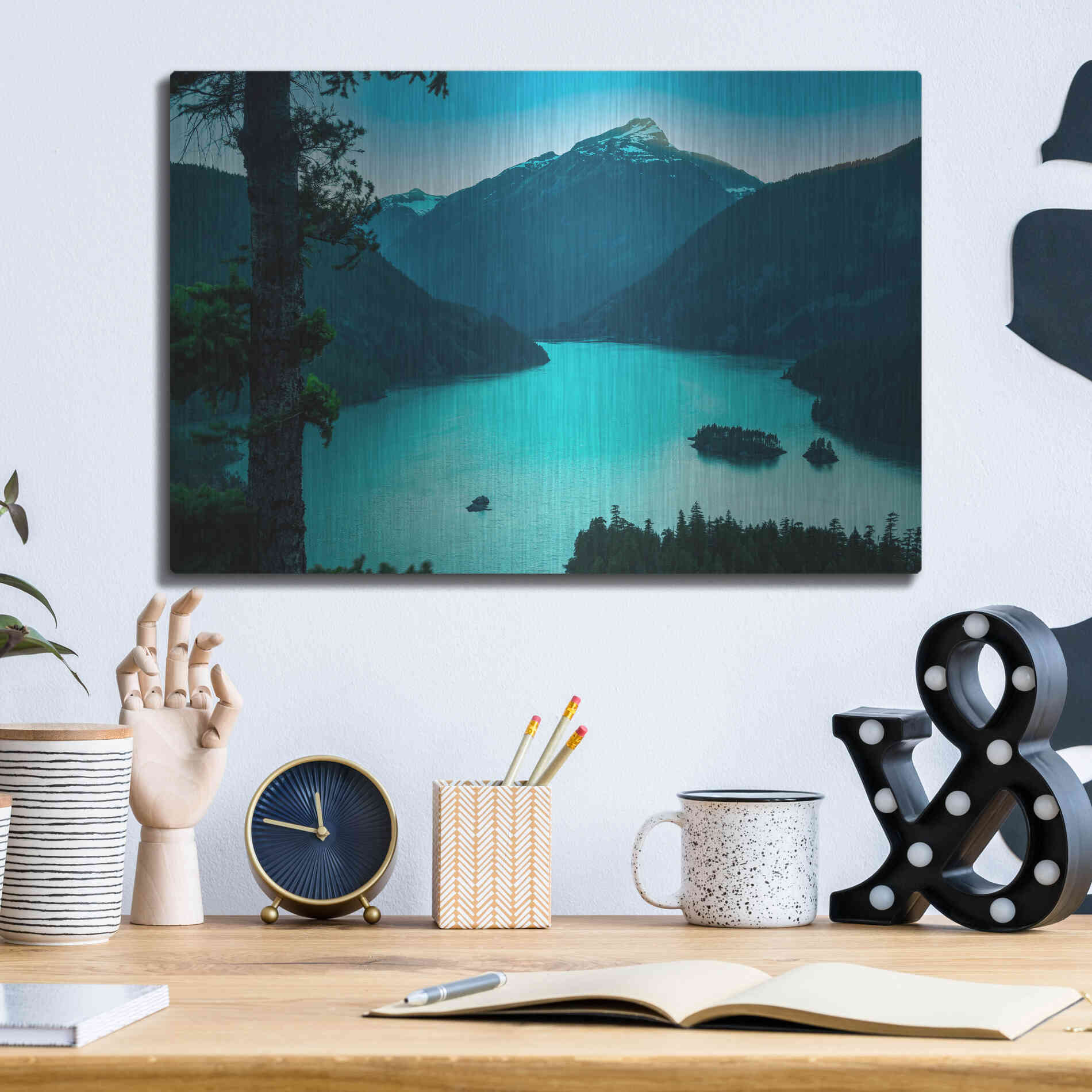 Luxe Metal Art  'Diablo Overlook'  by Don Schwartz, Metal Wall Art,16x12