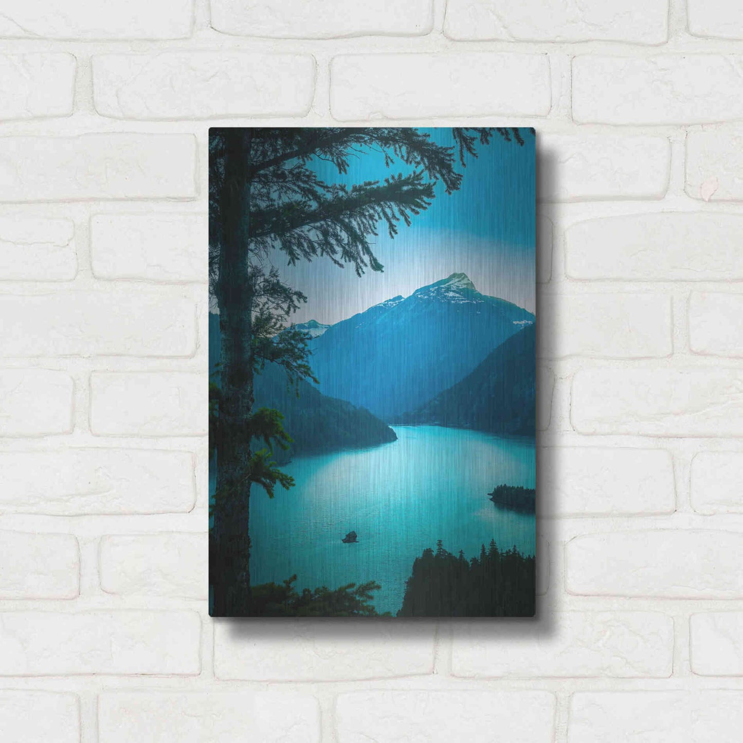 Luxe Metal Art  'Above The Lake'  by Don Schwartz, Metal Wall Art,12x16