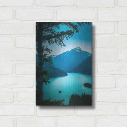 Luxe Metal Art  'Above The Lake'  by Don Schwartz, Metal Wall Art,12x16