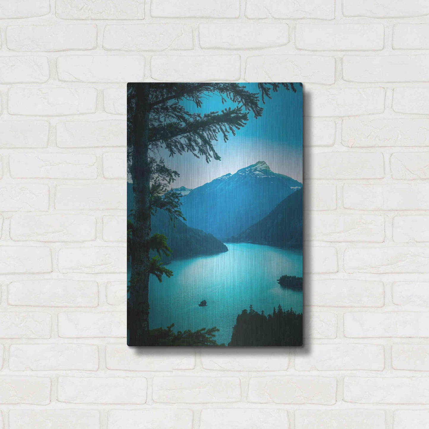 Luxe Metal Art  'Above The Lake'  by Don Schwartz, Metal Wall Art,16x24