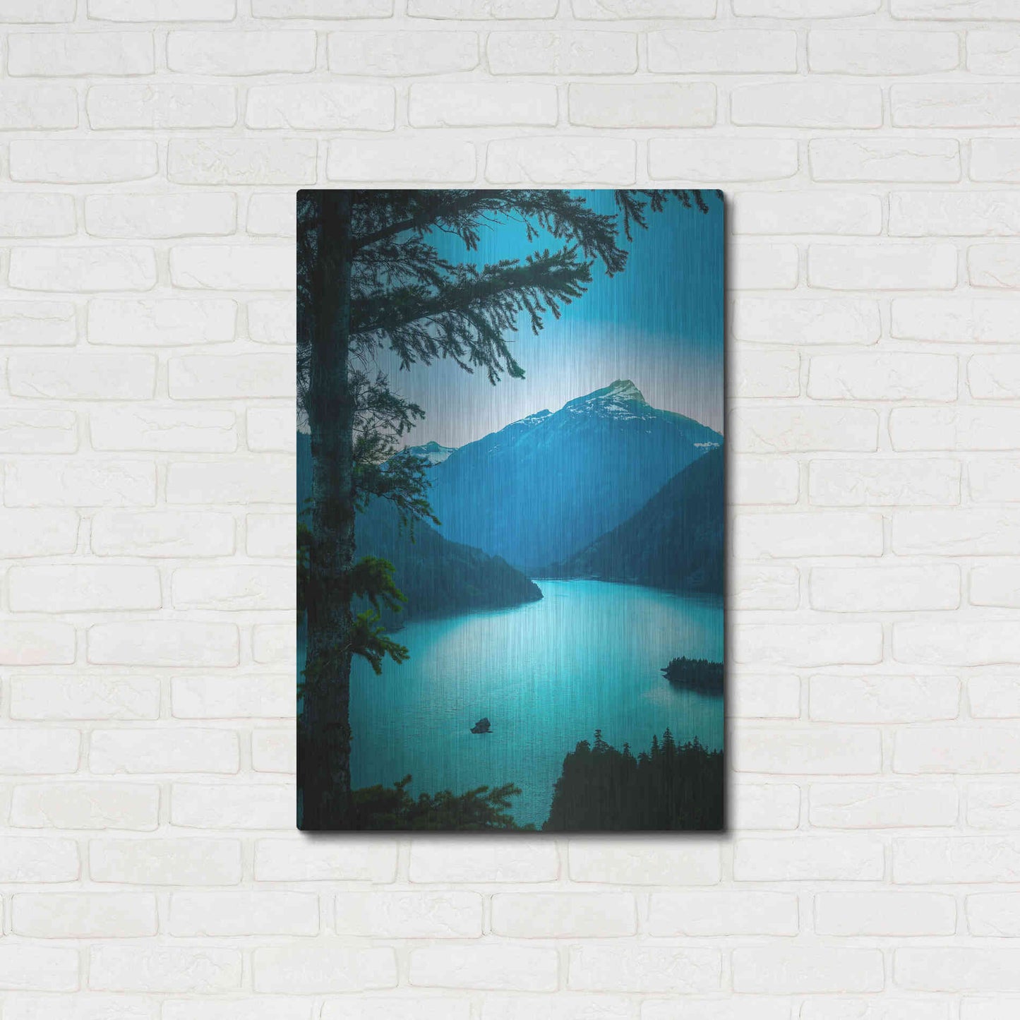 Luxe Metal Art  'Above The Lake'  by Don Schwartz, Metal Wall Art,24x36