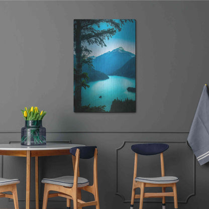 Luxe Metal Art  'Above The Lake'  by Don Schwartz, Metal Wall Art,24x36