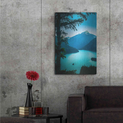 Luxe Metal Art  'Above The Lake'  by Don Schwartz, Metal Wall Art,24x36