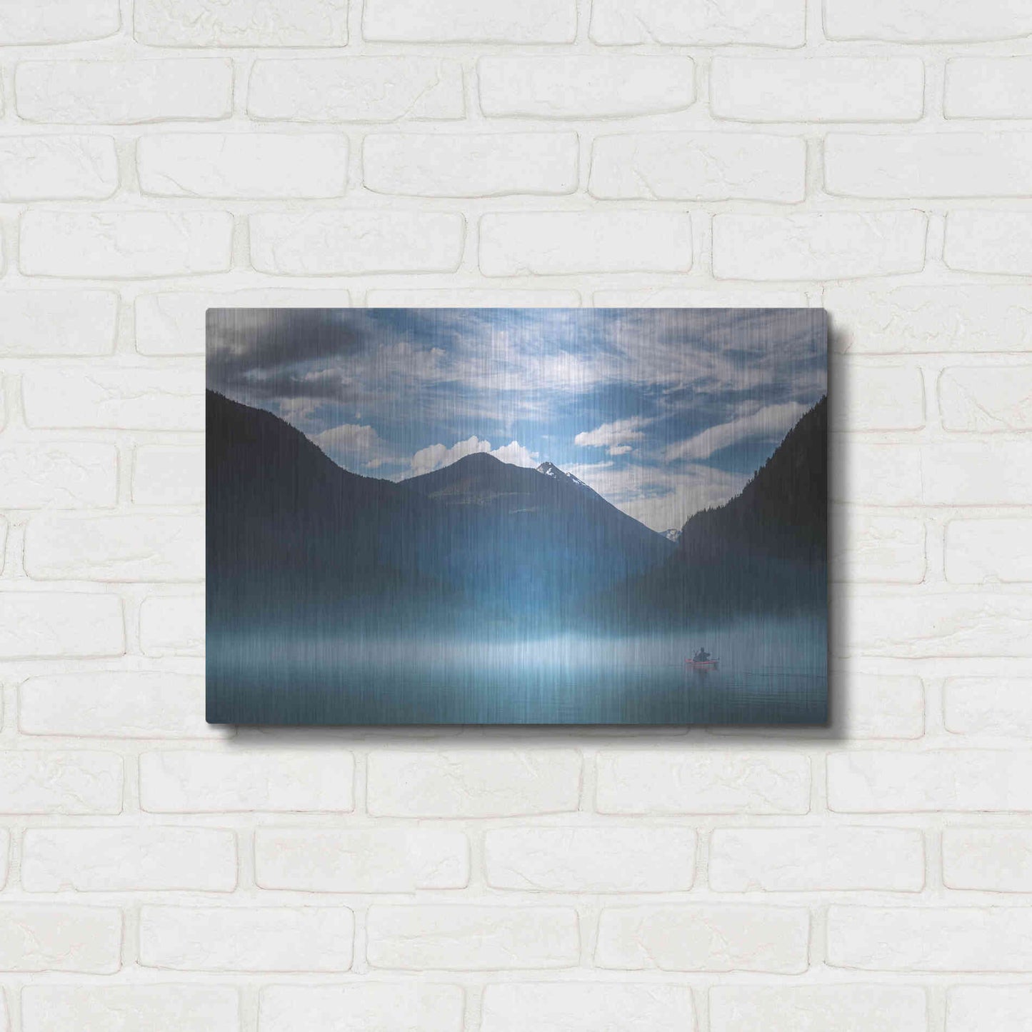 Luxe Metal Art  'Paddling Into The Mist'  by Don Schwartz, Metal Wall Art,24x16