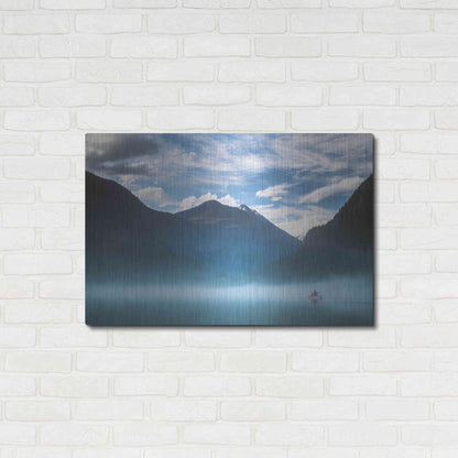 Luxe Metal Art  'Paddling Into The Mist'  by Don Schwartz, Metal Wall Art,36x24