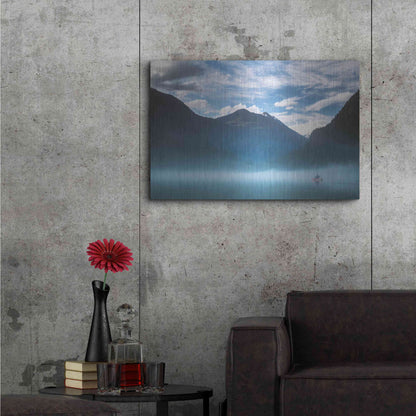 Luxe Metal Art  'Paddling Into The Mist'  by Don Schwartz, Metal Wall Art,36x24