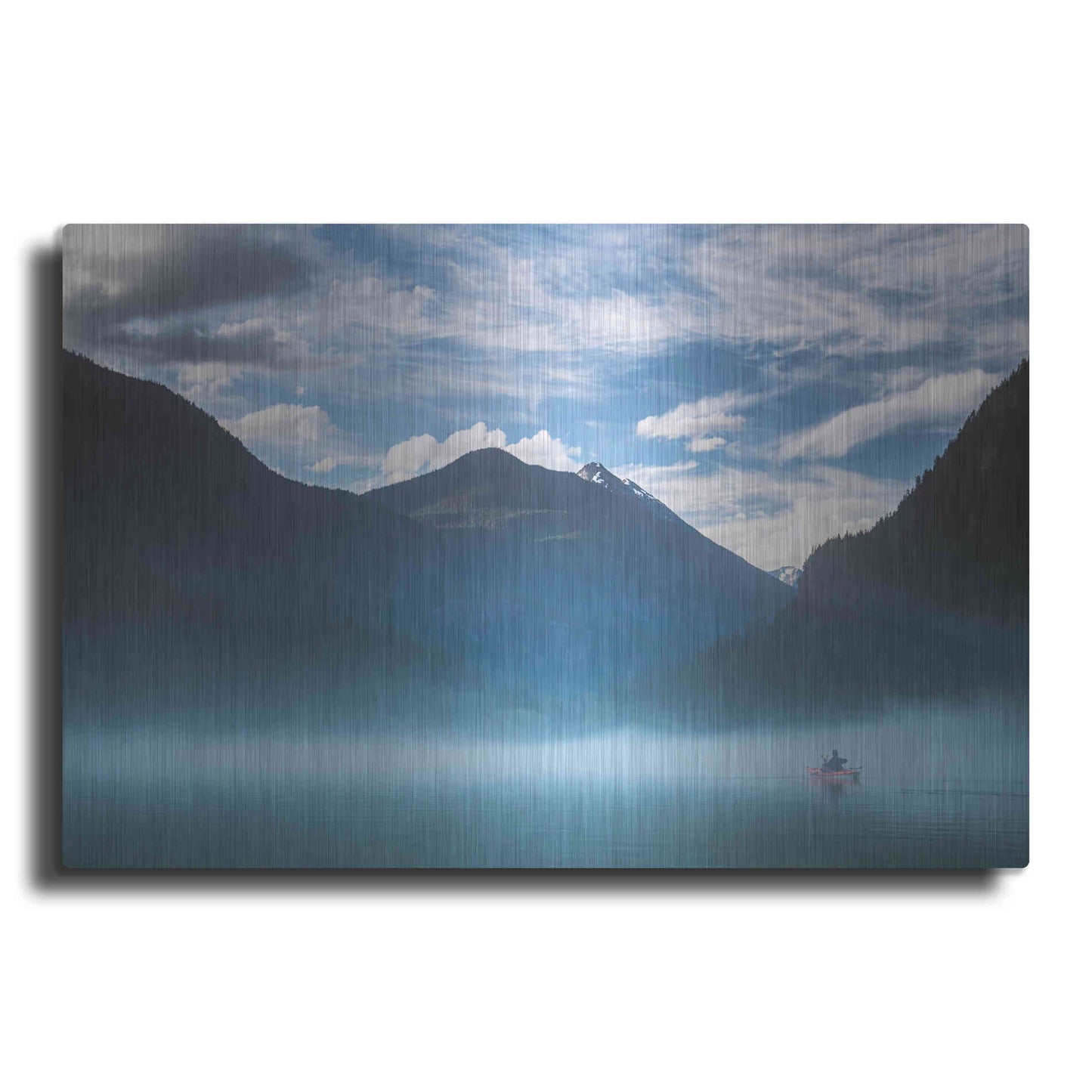 Luxe Metal Art  'Paddling Into The Mist'  by Don Schwartz, Metal Wall Art