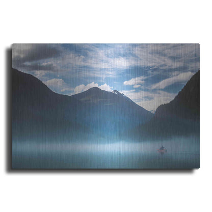 Luxe Metal Art  'Paddling Into The Mist'  by Don Schwartz, Metal Wall Art