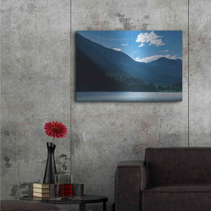 Luxe Metal Art 'Morning Rays Streak Across The Mountainside' by Don Schwartz, Metal Wall Art,36x24