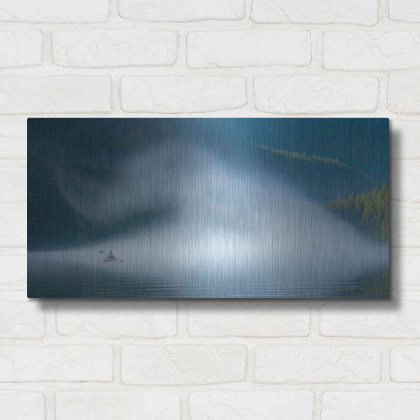 Luxe Metal Art  'Into The Swirl'  by Don Schwartz, Metal Wall Art,24x12