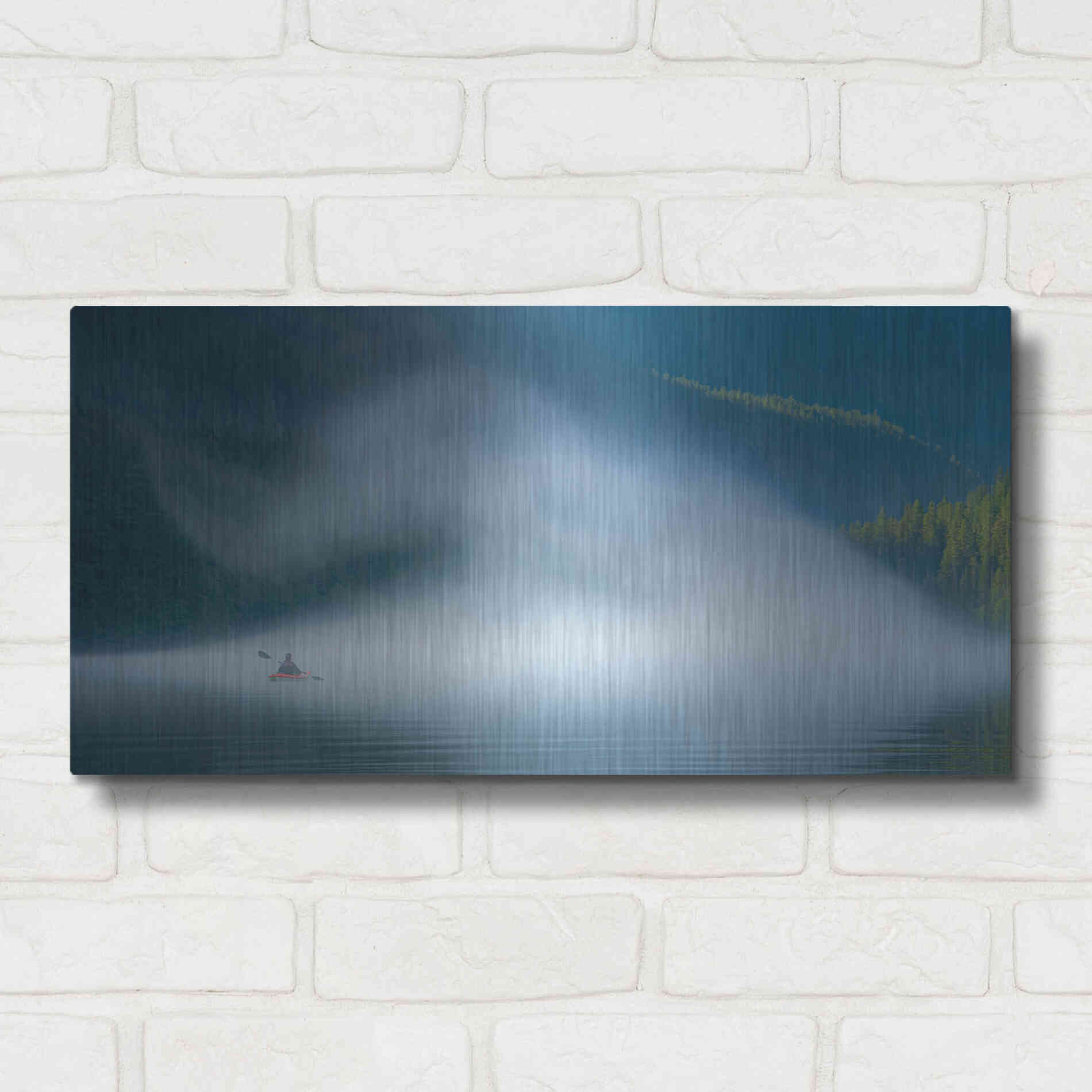 Luxe Metal Art  'Into The Swirl'  by Don Schwartz, Metal Wall Art,24x12