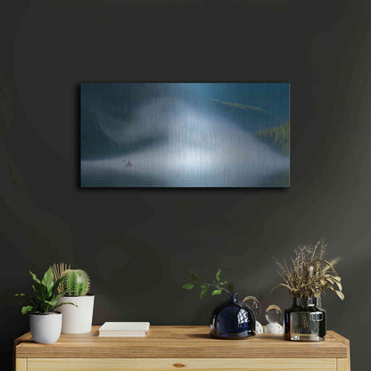 Luxe Metal Art  'Into The Swirl'  by Don Schwartz, Metal Wall Art,24x12