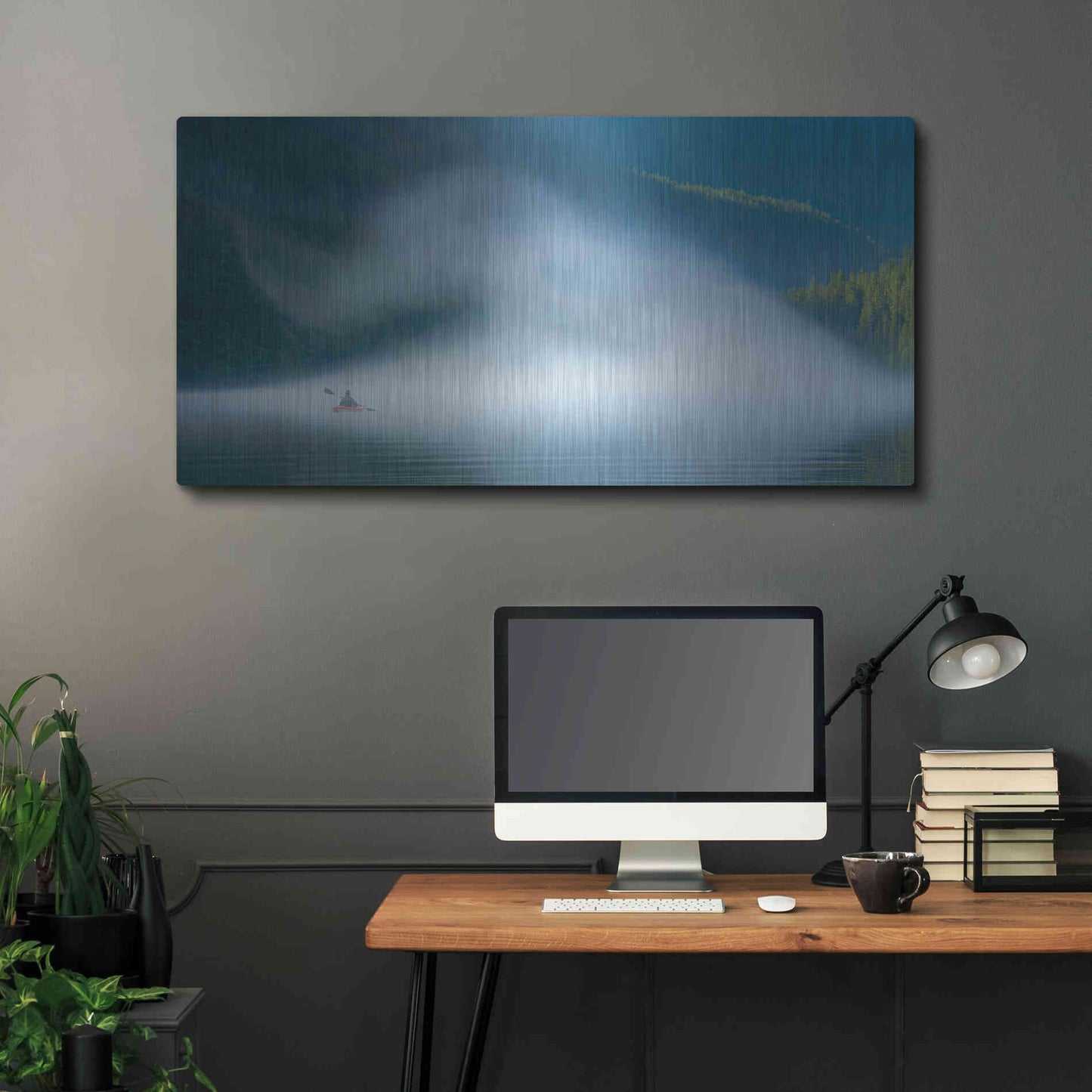 Luxe Metal Art  'Into The Swirl'  by Don Schwartz, Metal Wall Art,48x24