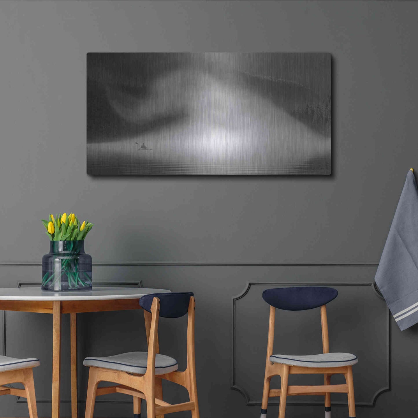 Luxe Metal Art  'Into The Swirl Ii'  by Don Schwartz, Metal Wall Art,48x24