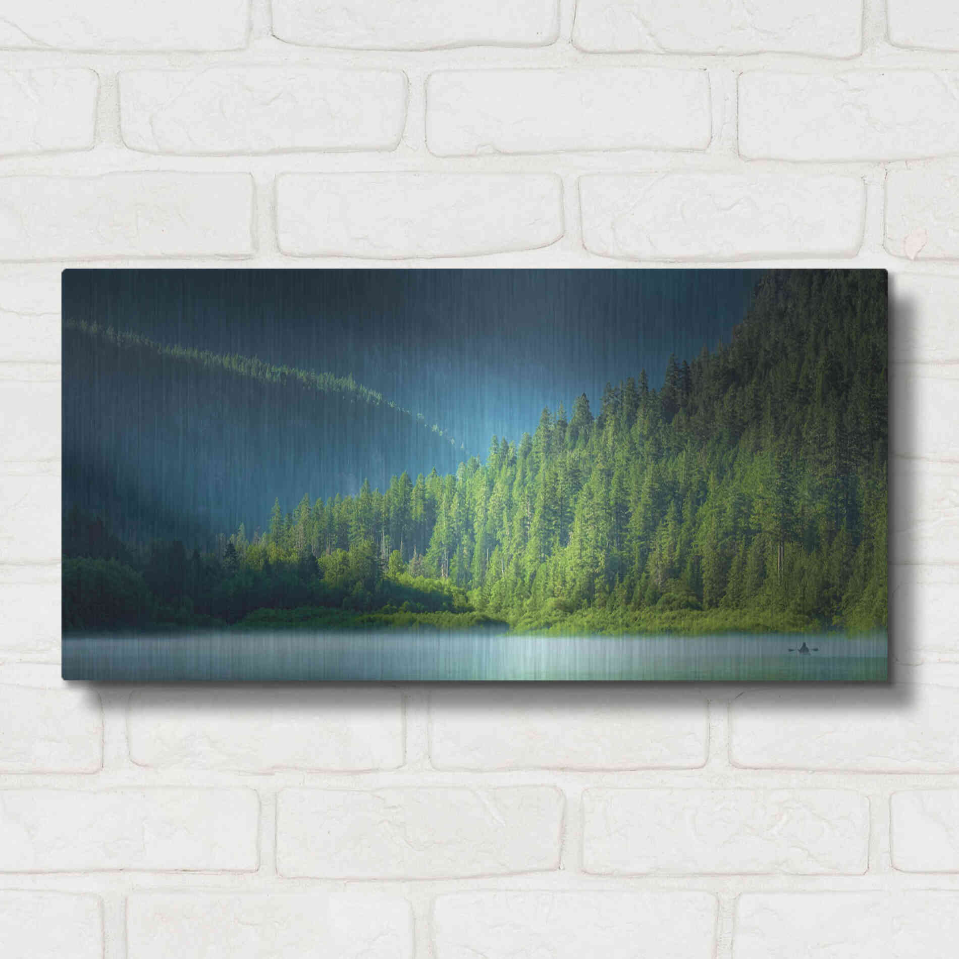 Luxe Metal Art  'Serene Paddle'  by Don Schwartz, Metal Wall Art,24x12