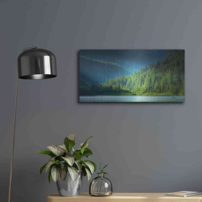 Luxe Metal Art  'Serene Paddle'  by Don Schwartz, Metal Wall Art,24x12