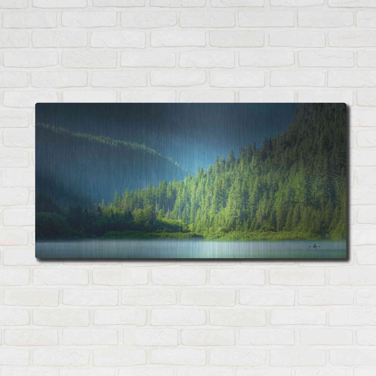 Luxe Metal Art  'Serene Paddle'  by Don Schwartz, Metal Wall Art,48x24