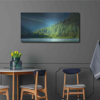 Luxe Metal Art  'Serene Paddle'  by Don Schwartz, Metal Wall Art,48x24