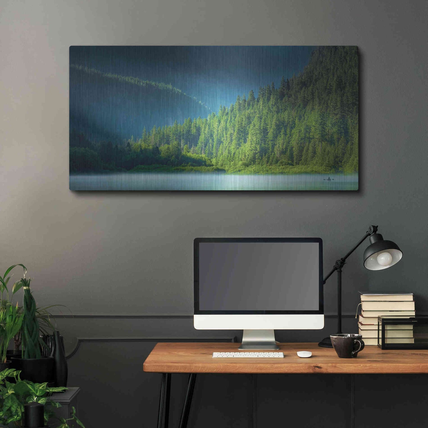 Luxe Metal Art  'Serene Paddle'  by Don Schwartz, Metal Wall Art,48x24