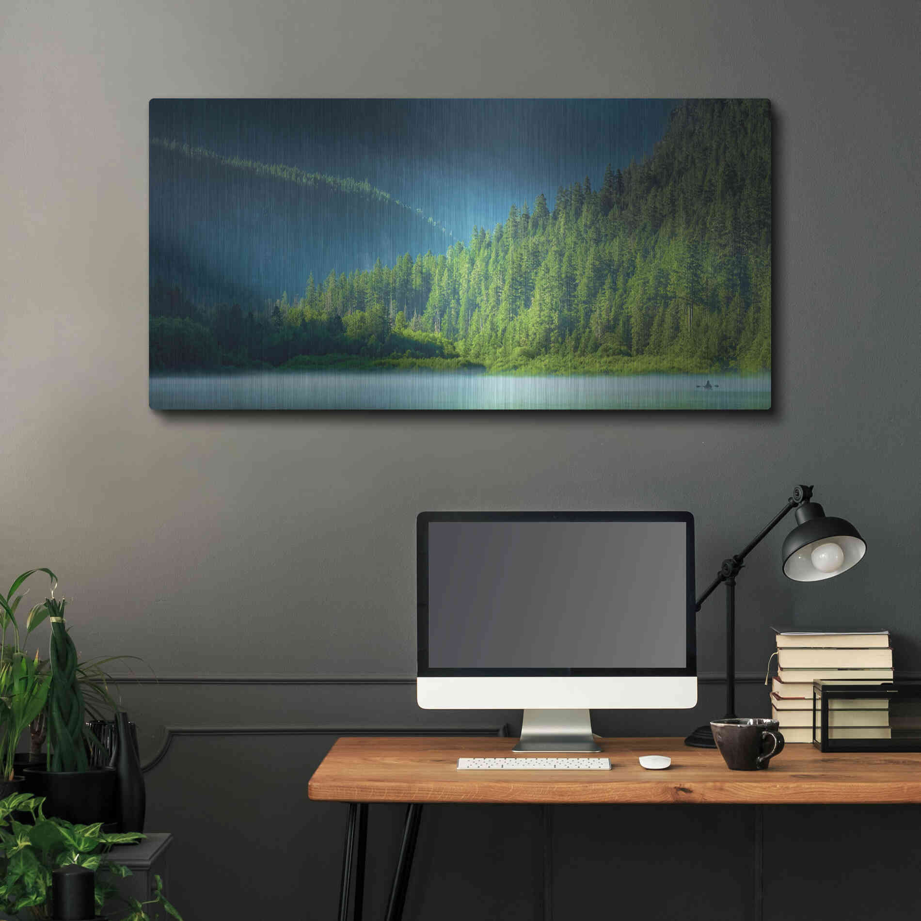 Luxe Metal Art  'Serene Paddle'  by Don Schwartz, Metal Wall Art,48x24