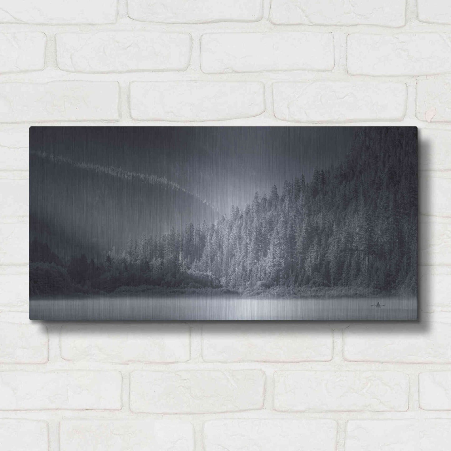 Luxe Metal Art  'Serene Paddle Ii'  by Don Schwartz, Metal Wall Art,24x12