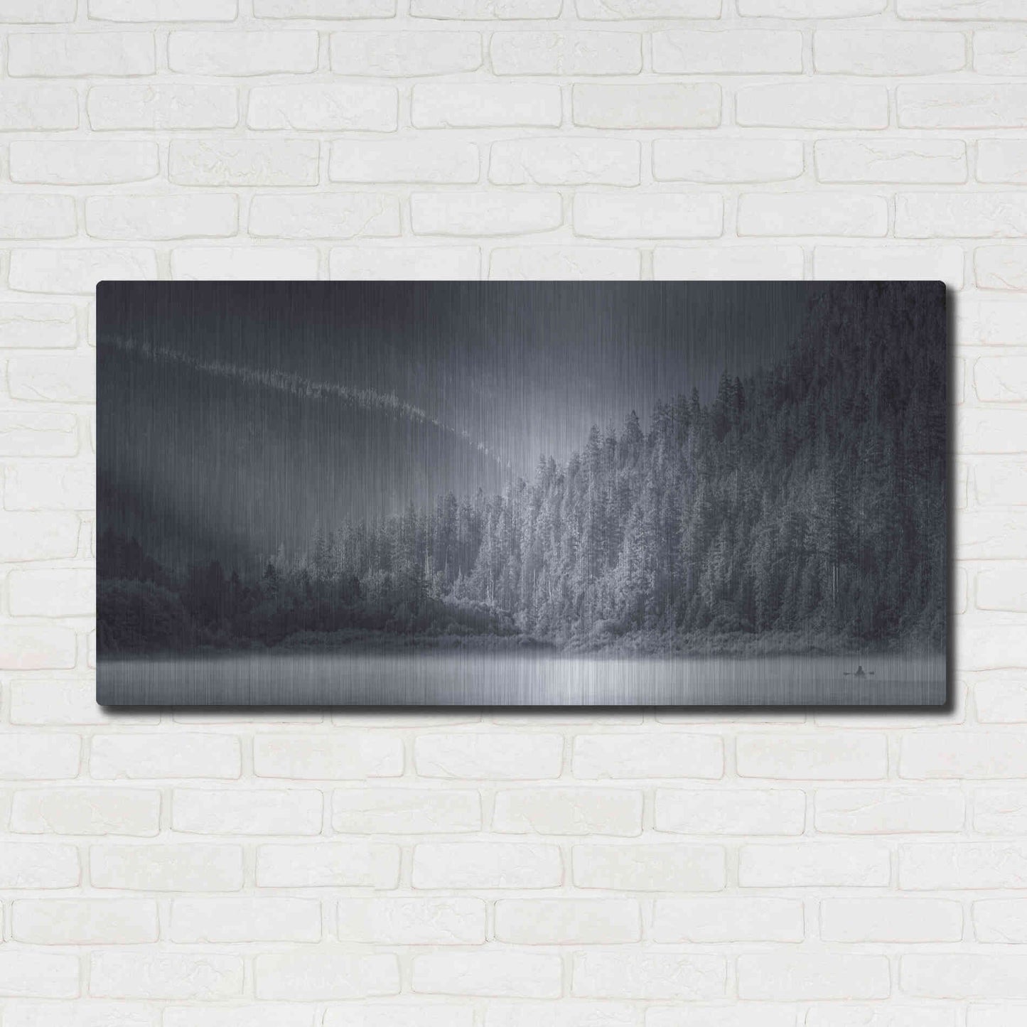 Luxe Metal Art  'Serene Paddle Ii'  by Don Schwartz, Metal Wall Art,48x24