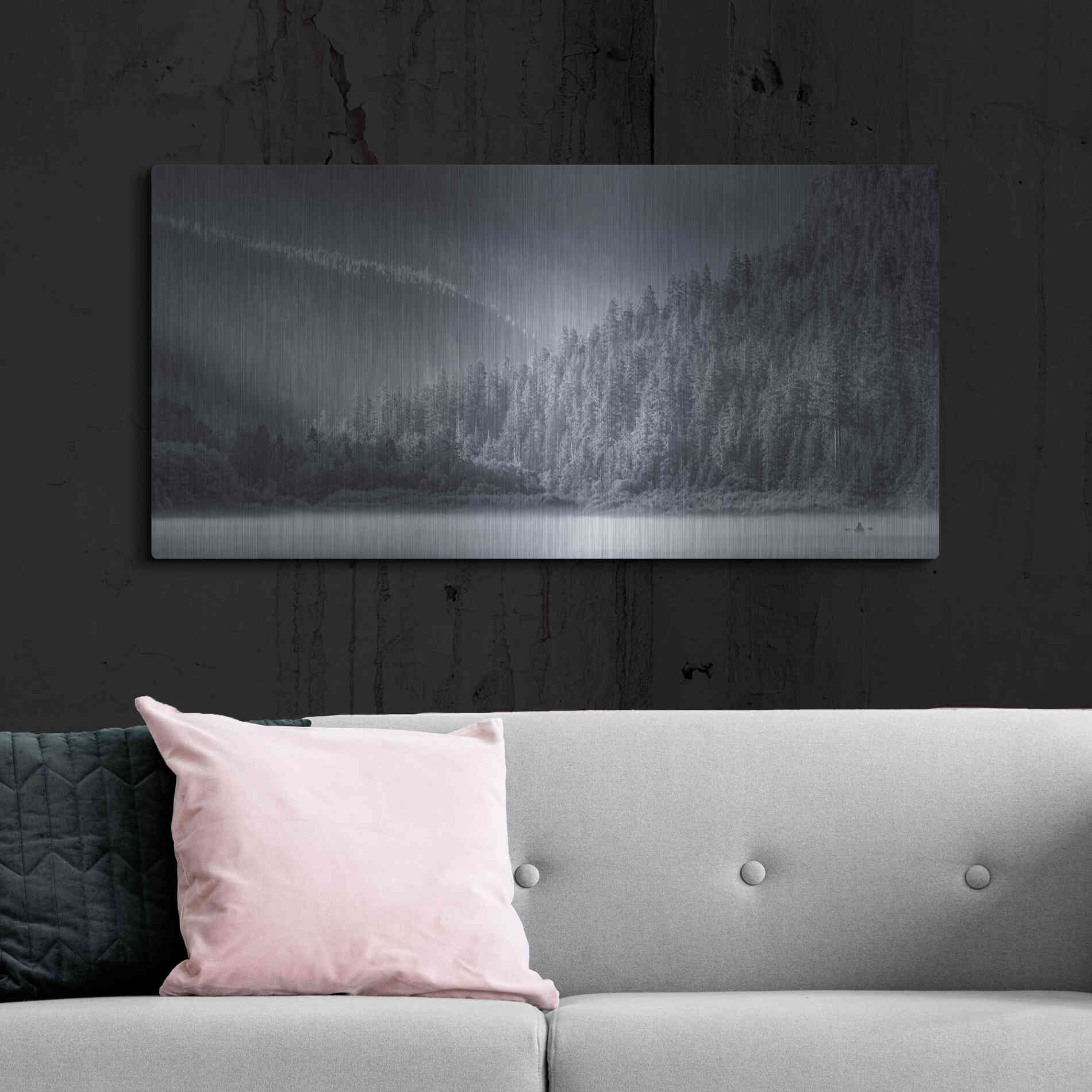 Luxe Metal Art  'Serene Paddle Ii'  by Don Schwartz, Metal Wall Art,48x24