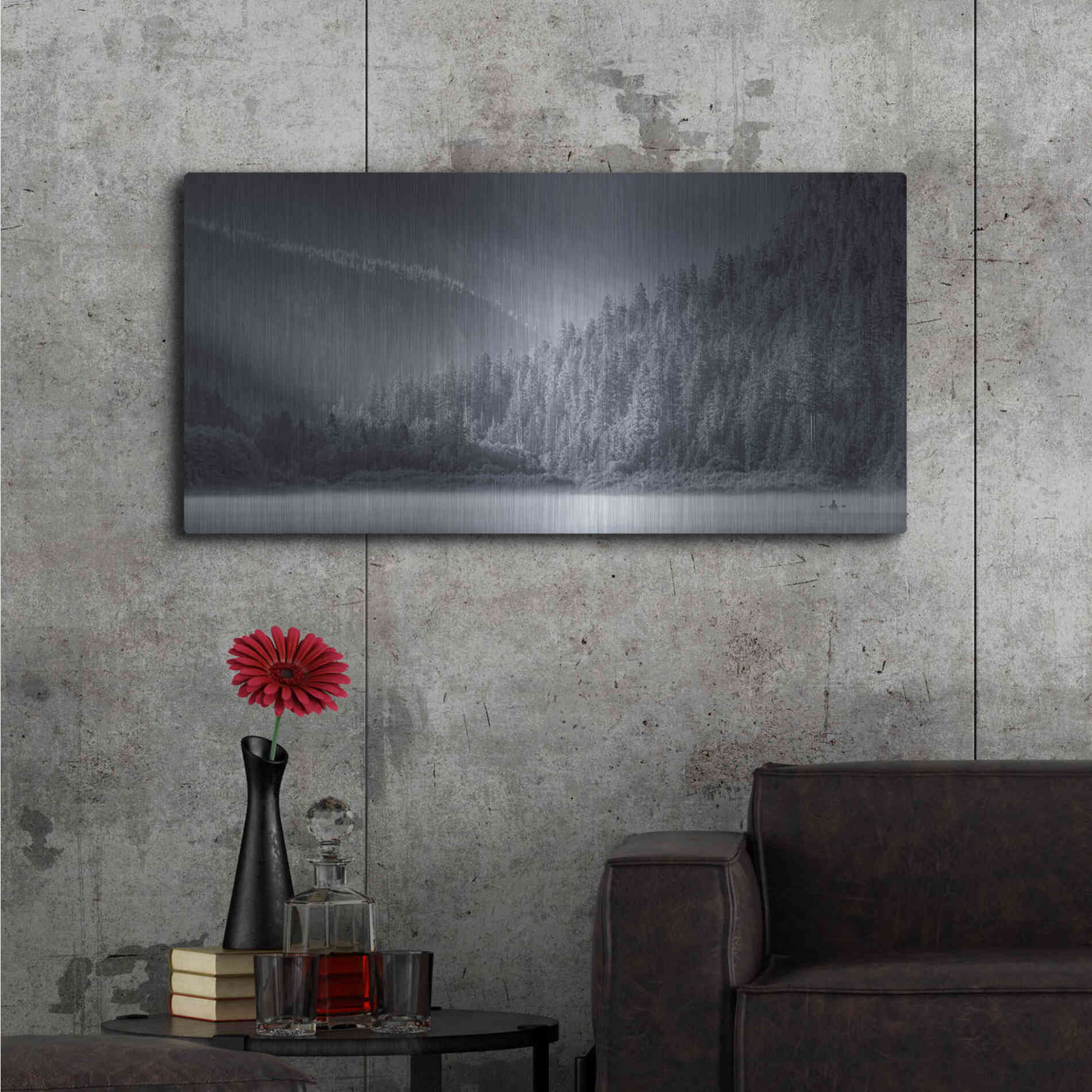 Luxe Metal Art  'Serene Paddle Ii'  by Don Schwartz, Metal Wall Art,48x24