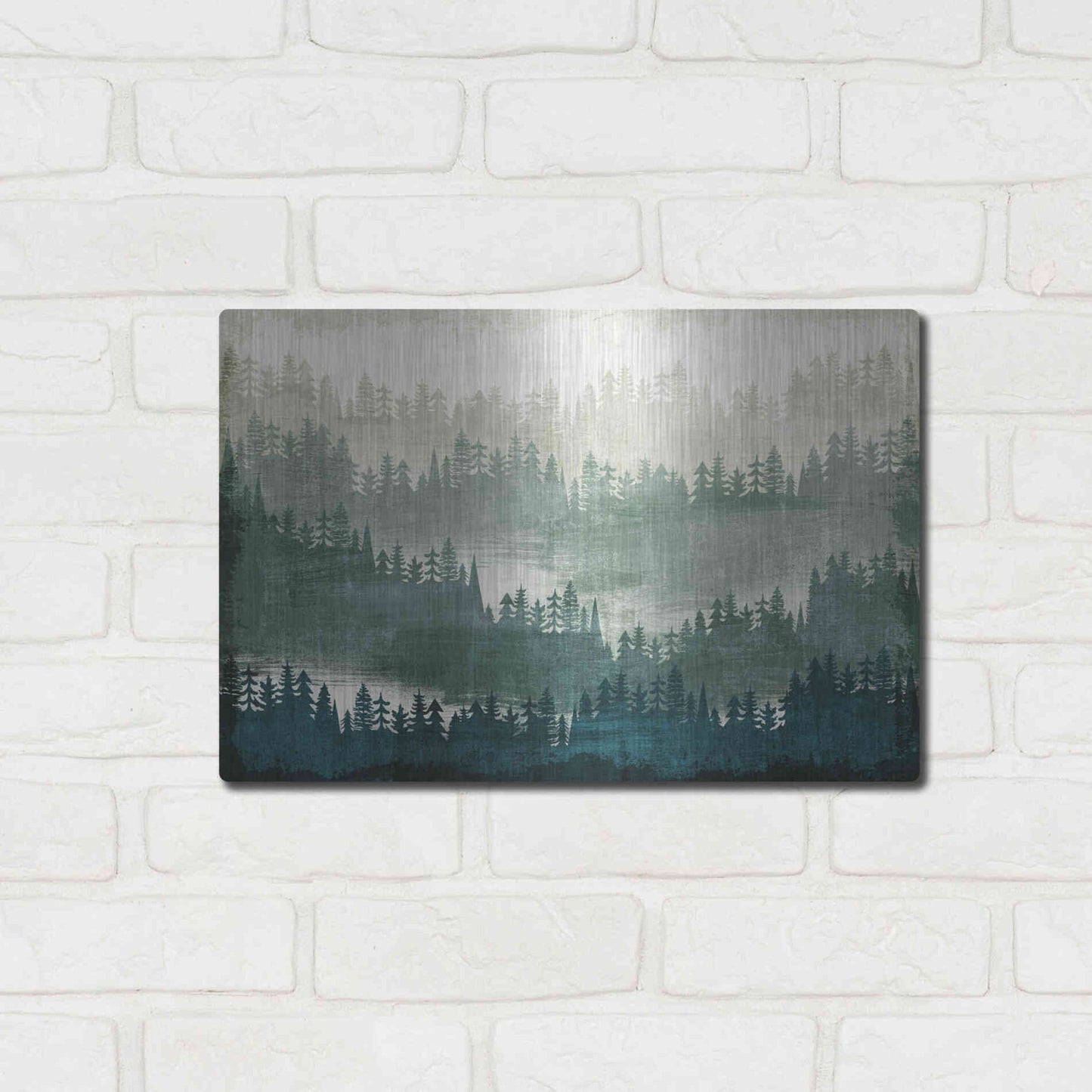 Luxe Metal Art 'Mountainscape' by Michael Mullan, Metal Wall Art,16x12