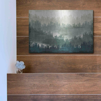 Luxe Metal Art 'Mountainscape' by Michael Mullan, Metal Wall Art,16x12