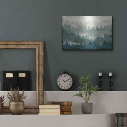 Luxe Metal Art 'Mountainscape' by Michael Mullan, Metal Wall Art,16x12