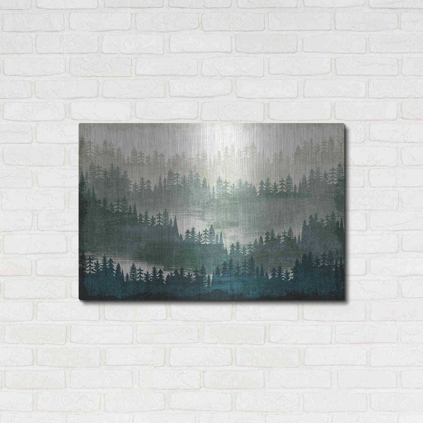 Luxe Metal Art 'Mountainscape' by Michael Mullan, Metal Wall Art,36x24