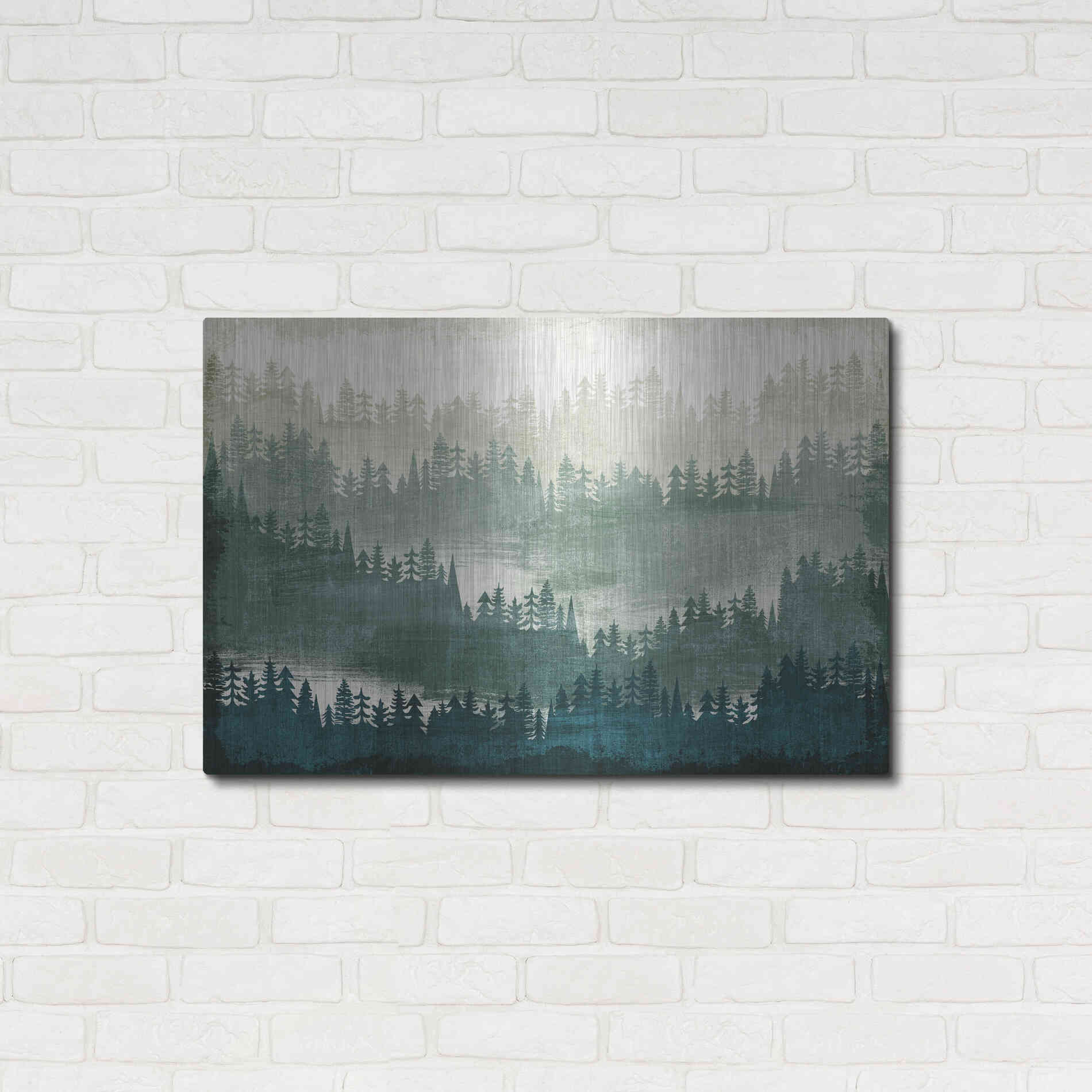 Luxe Metal Art 'Mountainscape' by Michael Mullan, Metal Wall Art,36x24