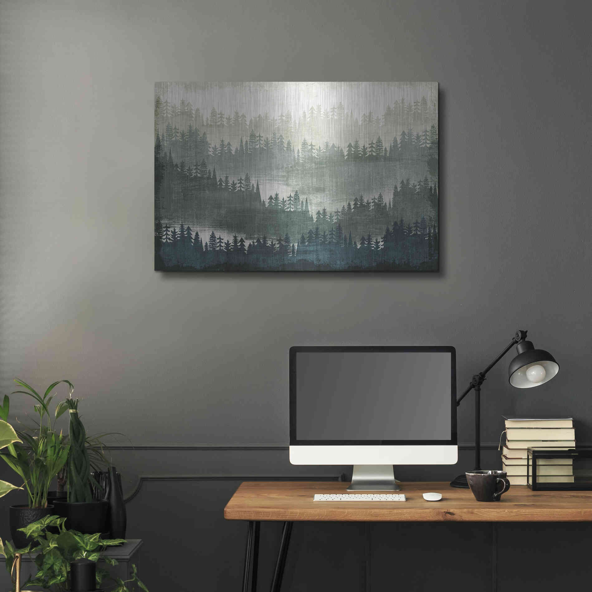 Luxe Metal Art 'Mountainscape' by Michael Mullan, Metal Wall Art,36x24