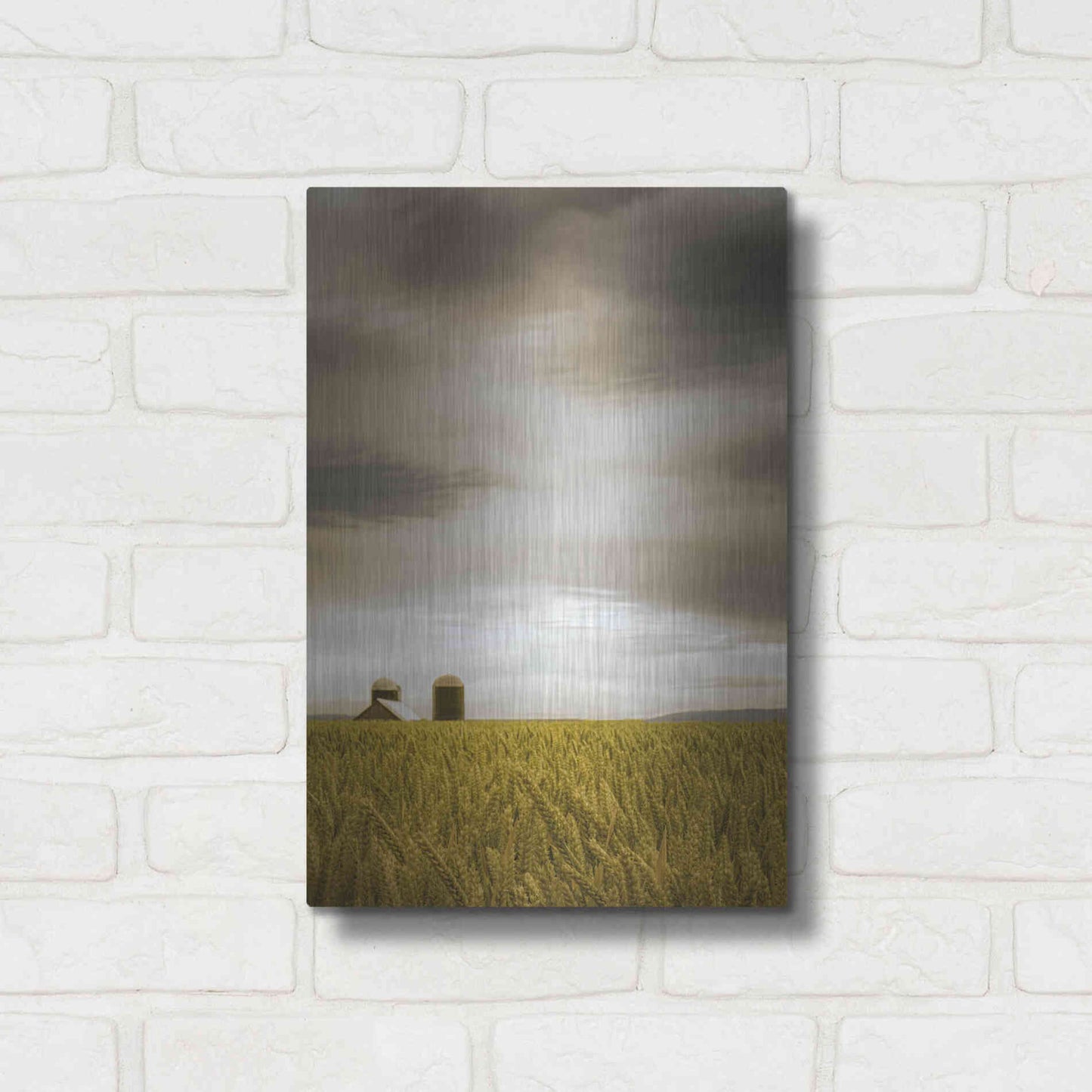 Luxe Metal Art  'Across The Wheat Field'  by Don Schwartz, Metal Wall Art,12x16
