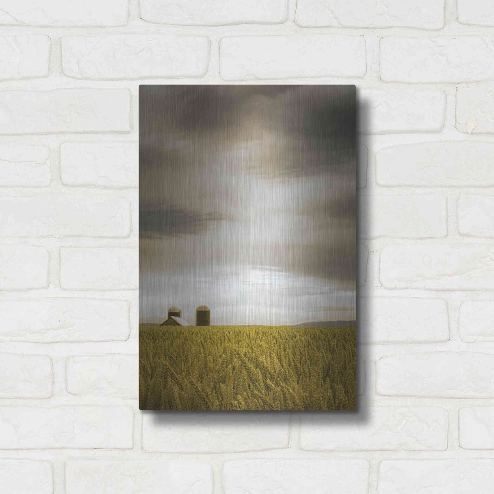 Luxe Metal Art  'Across The Wheat Field'  by Don Schwartz, Metal Wall Art,12x16