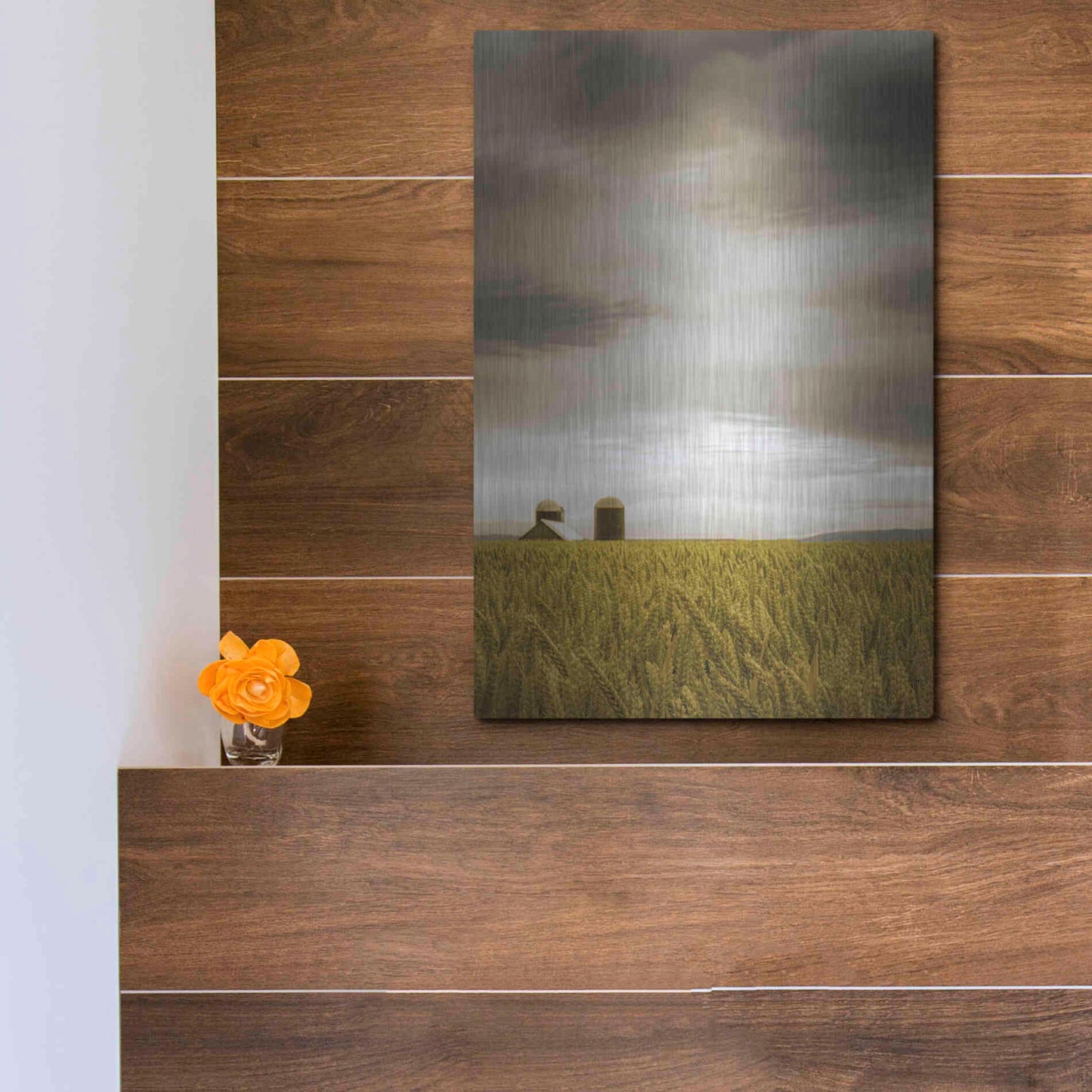 Luxe Metal Art  'Across The Wheat Field'  by Don Schwartz, Metal Wall Art,12x16