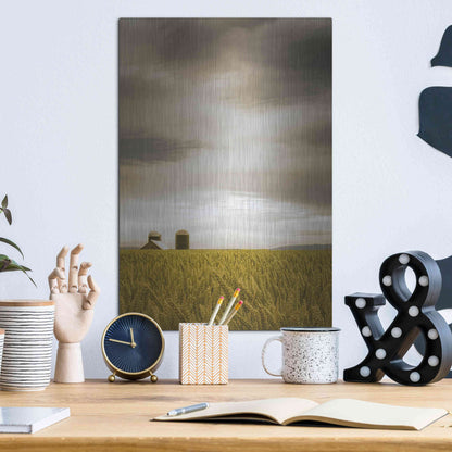 Luxe Metal Art  'Across The Wheat Field'  by Don Schwartz, Metal Wall Art,12x16